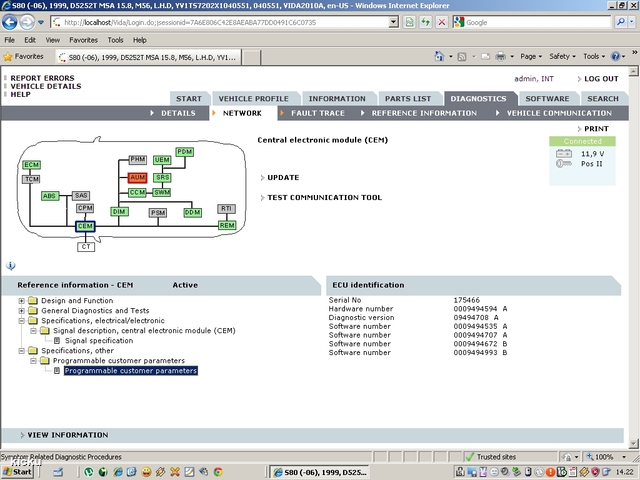 screenshot.1178 Volvo VIDA via VCT2000