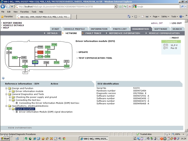 screenshot.1181 Volvo VIDA via VCT2000