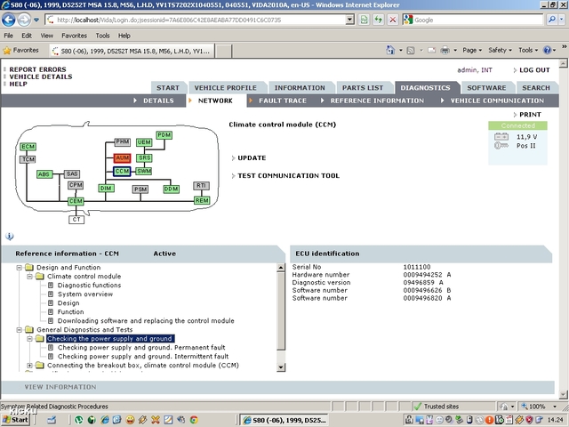 screenshot.1182 Volvo VIDA via VCT2000