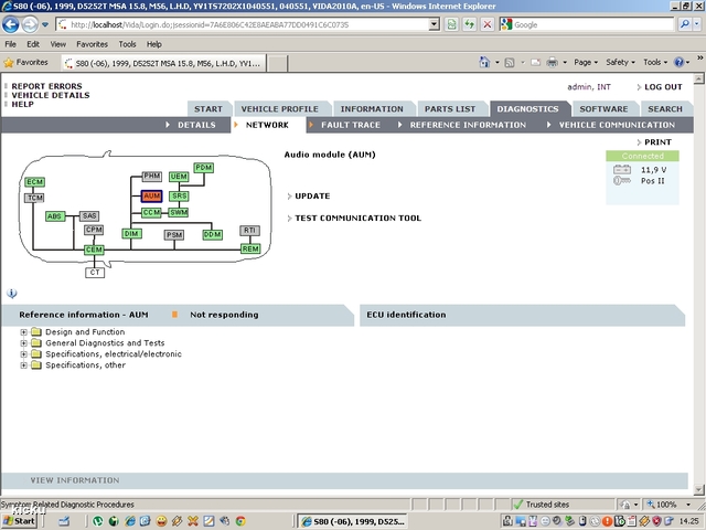 screenshot.1186 Volvo VIDA via VCT2000