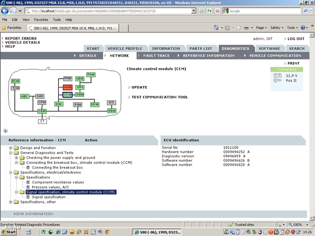 screenshot.1188 Volvo VIDA via VCT2000