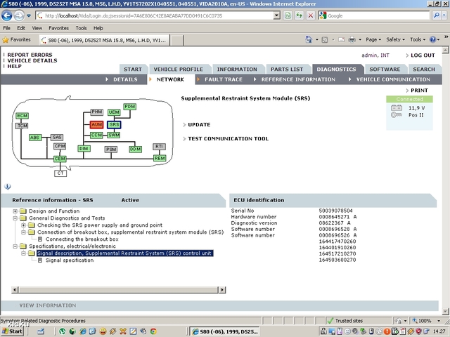 screenshot.1193 Volvo VIDA via VCT2000