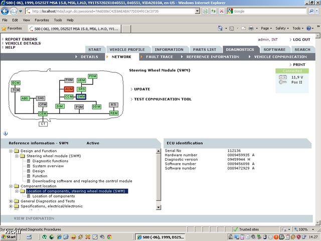 screenshot.1194 Volvo VIDA via VCT2000