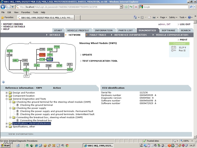 screenshot.1195 Volvo VIDA via VCT2000