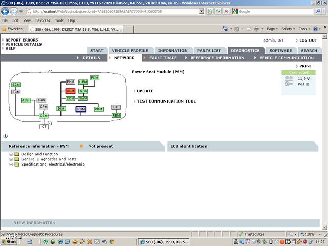 screenshot.1197 Volvo VIDA via VCT2000