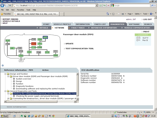 screenshot.1198 Volvo VIDA via VCT2000