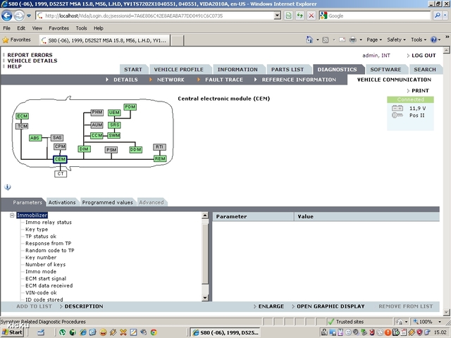 screenshot.1309 Volvo VIDA via VCT2000