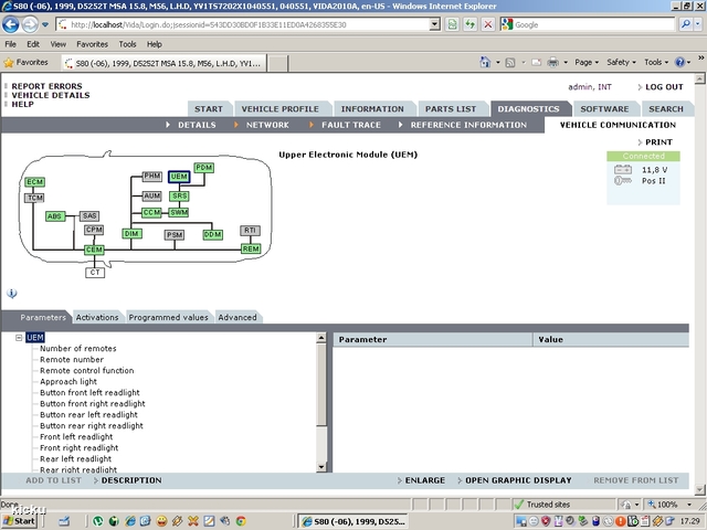 screenshot.1339 Volvo VIDA via VCT2000