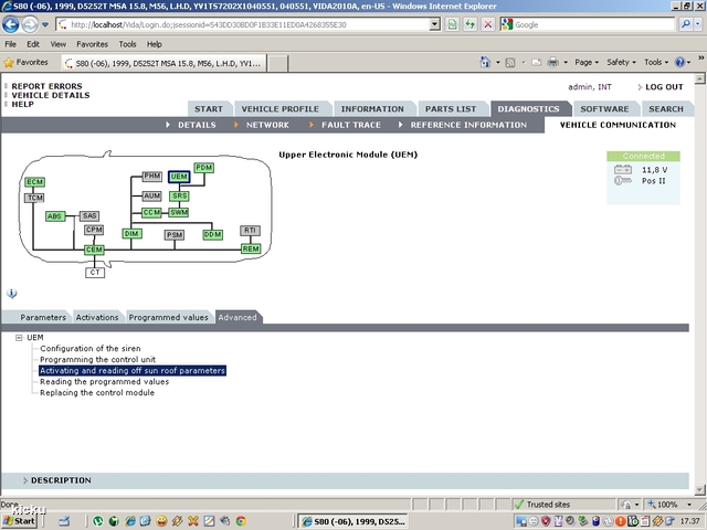 screenshot.1351 Volvo VIDA via VCT2000