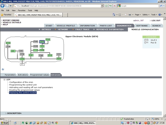 screenshot.1356 Volvo VIDA via VCT2000