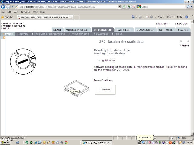 screenshot.1389 Volvo VIDA via VCT2000