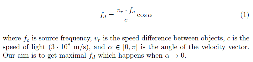 doppler effect equation for approaching source