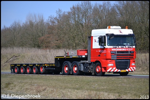 BT-NH-64 DAF XF105 Wagenborg Nedlift-BorderMaker Rijdende auto's