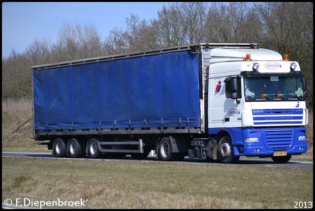 BV-FB-23 DAF XF105 Strorteboom-BorderMaker Rijdende auto's