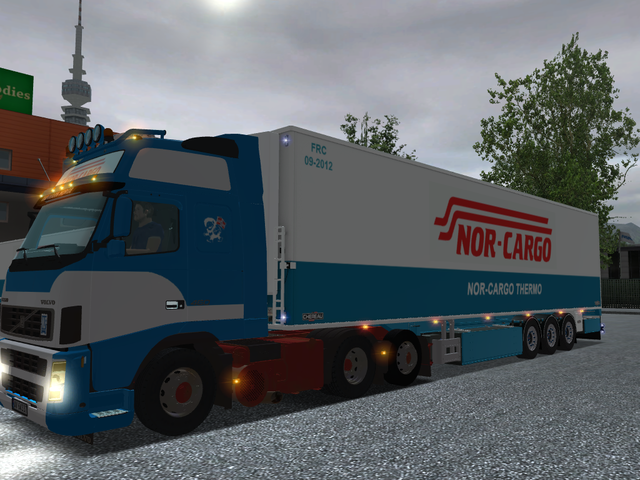 gts Volvo Fh 6x2 + Chereau Technogram Nor-Cargo ve GTS COMBO'S