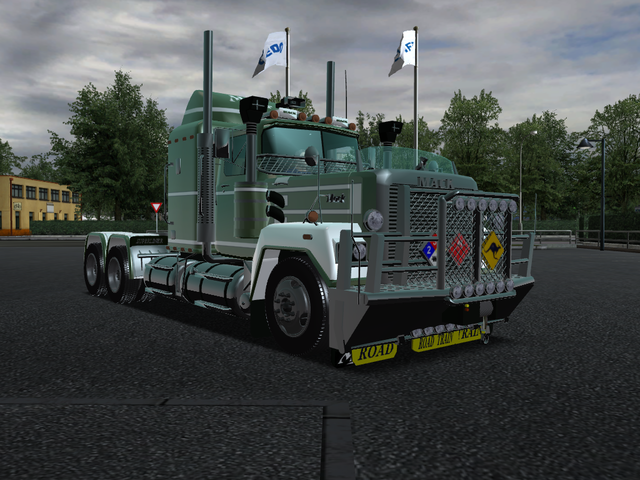 gts Mack Superliner roadtrain 6x4 + dieplader met  GTS COMBO'S