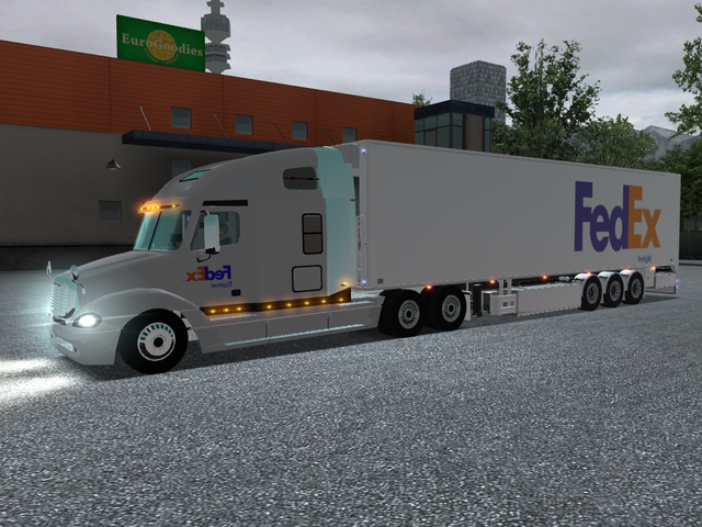 gts Freightliner Columbia 6x4 FedEx + Chereau Tech GTS COMBO'S