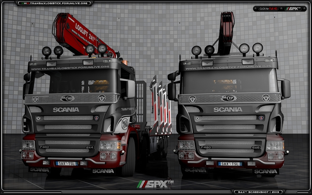 TSLâ„¢ Scania P420 6x6 + P460 8x8 Empty 4 - TSLâ„¢ HOLZ Transport