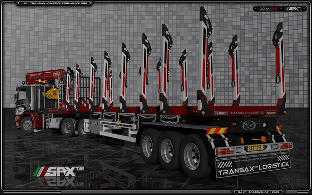 TSL™ Scania P420 6x6 + Trailer Empty 2 TSL™ HOLZ Transport
