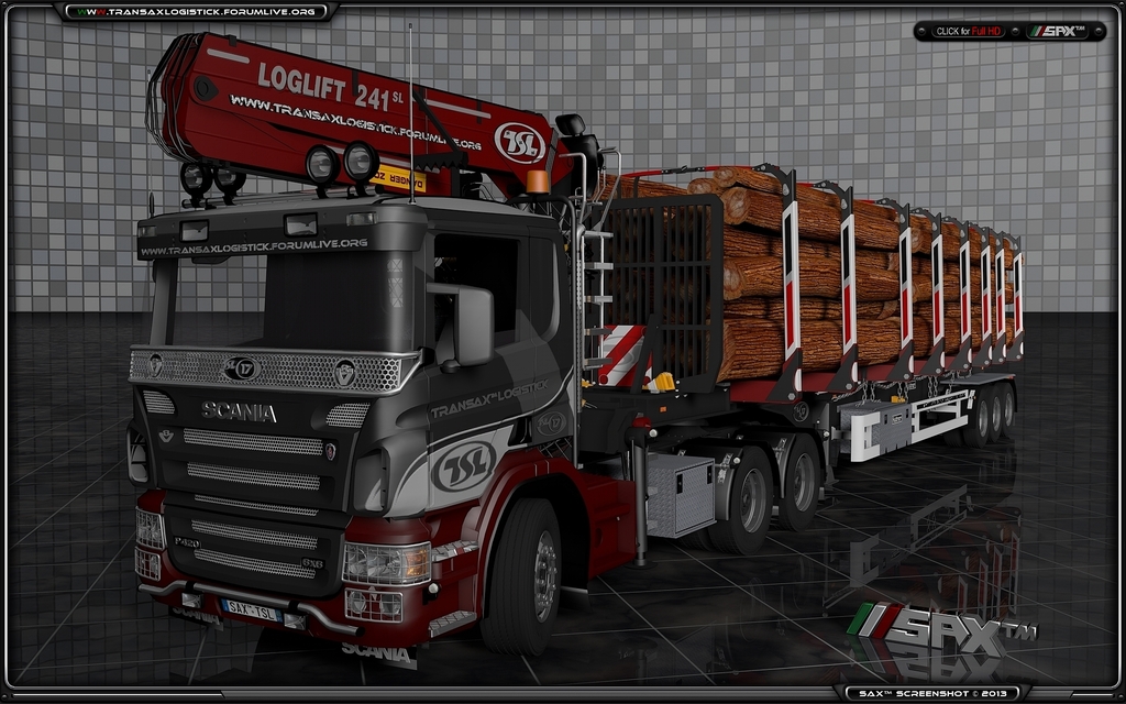 TSLâ„¢ Scania P420 6x6 + Trailer 1 - TSLâ„¢ HOLZ Transport