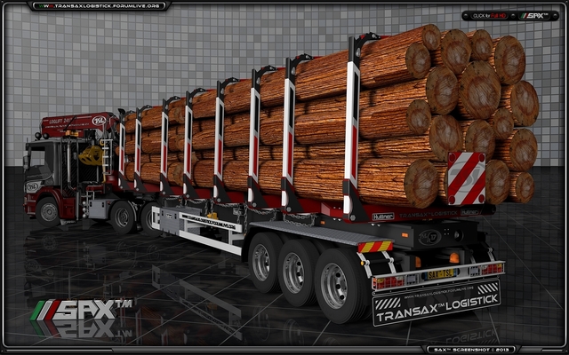 TSLâ„¢ Scania P420 6x6 + Trailer 2 TSLâ„¢ HOLZ Transport