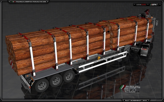 TSLâ„¢ Scania P420 6x6 + Trailer 3 TSLâ„¢ HOLZ Transport