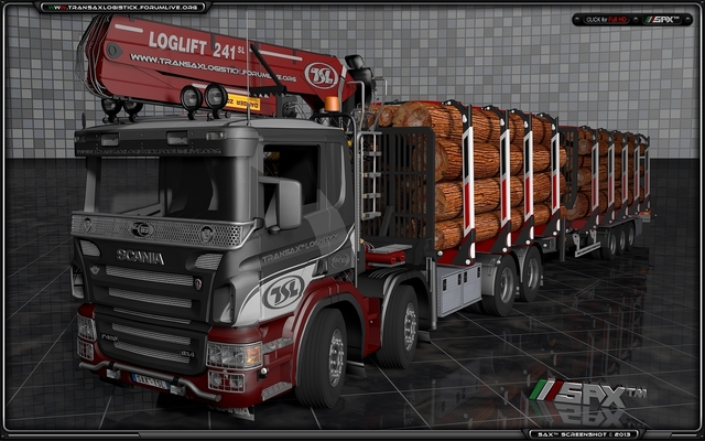 TSLâ„¢ Scania P460 8x4 + Tandem 1 TSLâ„¢ HOLZ Transport