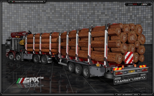 TSLâ„¢ Scania P460 8x4 + Tandem 2 TSLâ„¢ HOLZ Transport