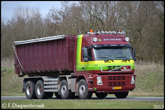 BV-ND-56 Volvo FM Van der Wiel-BorderMaker Rijdende auto's