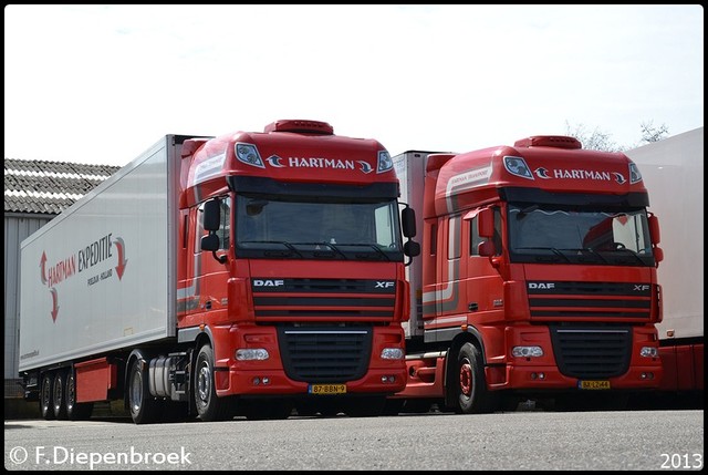 Line up 2x DAF Hartman-BorderMaker 2013