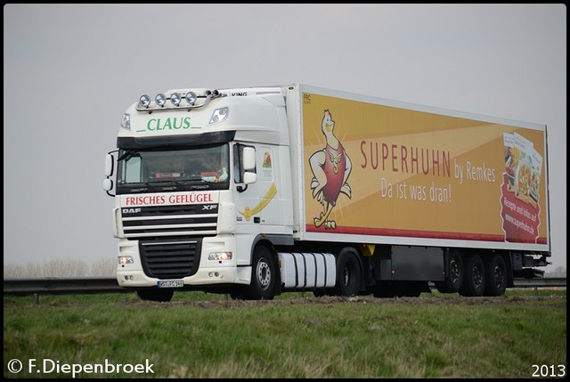 WST FC146 DAF XF105 Claus-BorderMaker Rijdende auto's