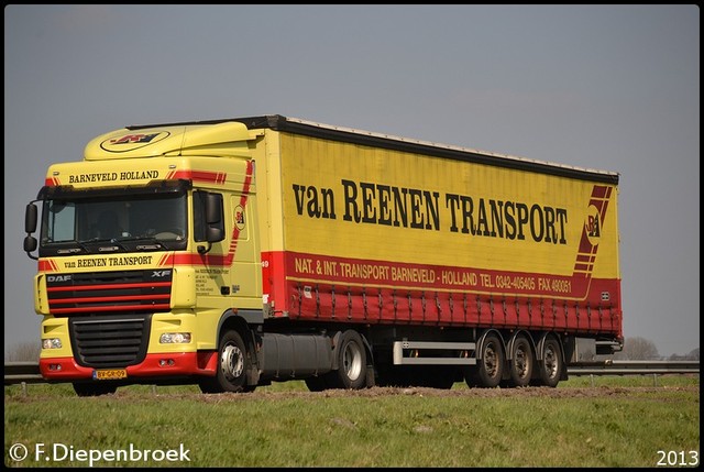 BV-GR-09 DAF XF105 Van Reenen-BorderMaker Rijdende auto's