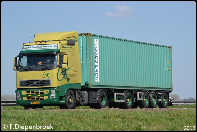 BS-JT-58 Volvo FH Groen en Gruithuis-BorderMaker Rijdende auto's