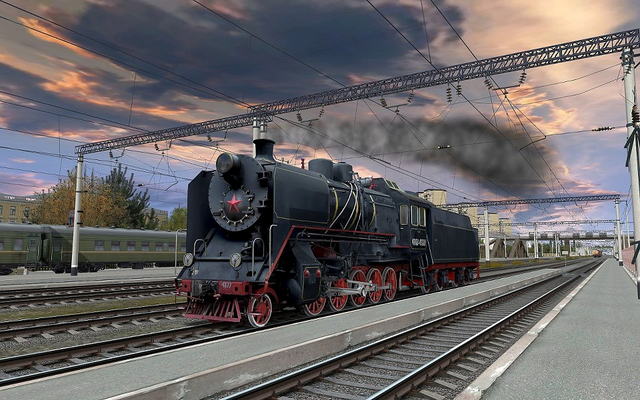 Steam Locomotive Rusia CÐž17-4377 Diversen TrainZ