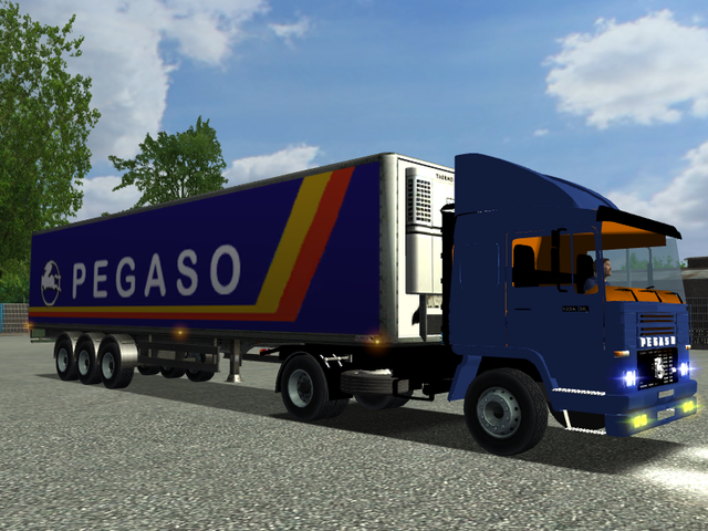 ets Pegaso techno + trailer verv volvo C reefer ETS COMBO'S