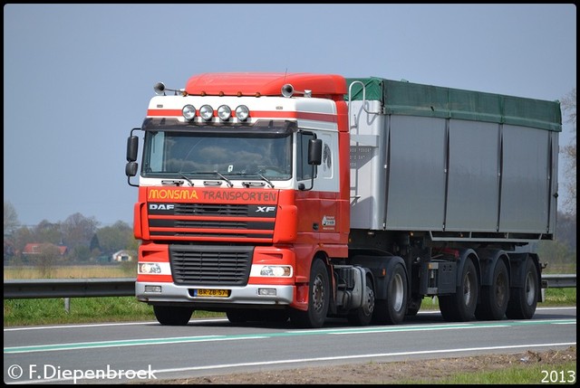 BR-ZB-57 DAF XF Monsma Transport-BorderMaker Rijdende auto's