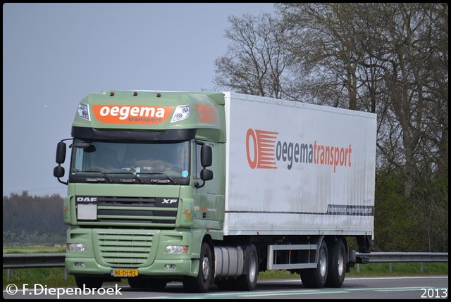 BS-ZH-92 DAF XF105 Oegema-BorderMaker Rijdende auto's