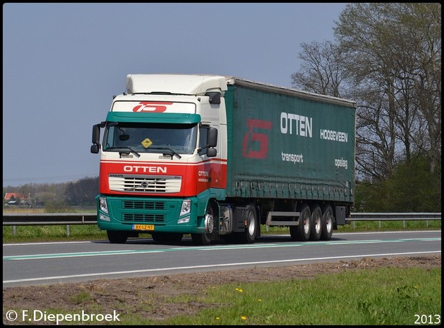 BX-LZ-97 Volvo FH Otten Transport Hoogeveen-Border Rijdende auto's