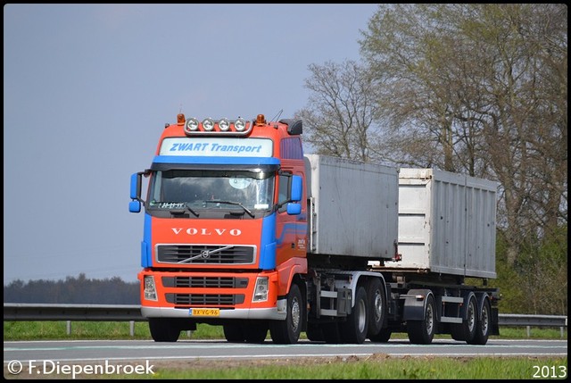 BX-VG-96 Volvo FH Zwart Transport-BorderMaker Rijdende auto's