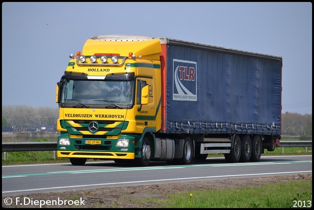 BZ-JP-46 Mercedes Actros MP3 Veldhuizen Werkhoven- Rijdende auto's