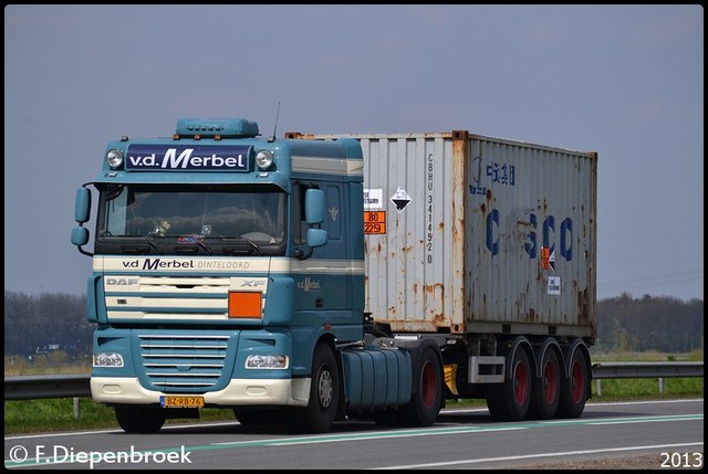 BZ-RB-76 DAF XF105 V.D Merbel2-BorderMaker Rijdende auto's