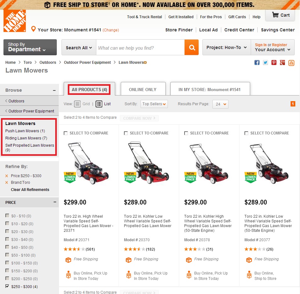 Toro @ Home Depot - 