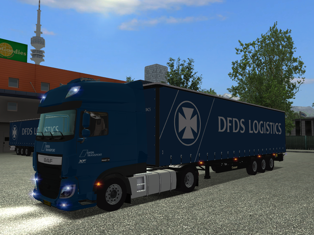 gts Daf XF 106 Euro 6 + Krone trailer DFDS Logisti GTS COMBO'S