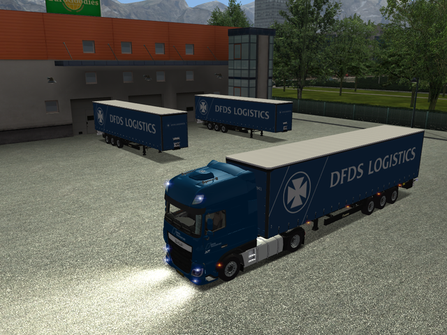 gts Daf XF 106 Euro 6 + Krone trailer DFDS Logisti GTS COMBO'S