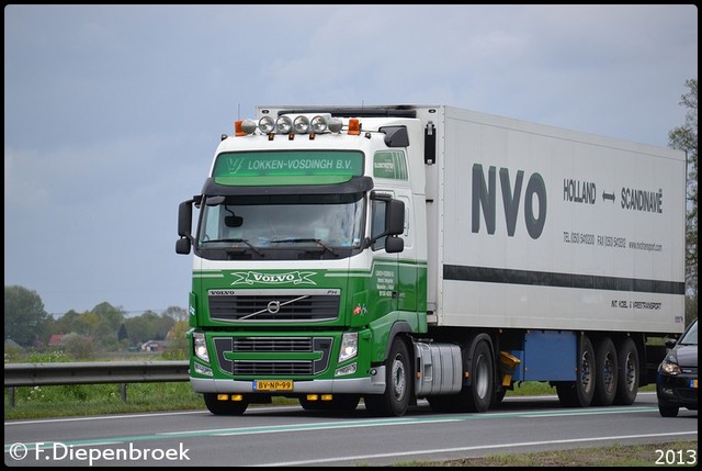 BV-NP-99 Volvo FH Lokken Vosdingh-BorderMaker Rijdende auto's