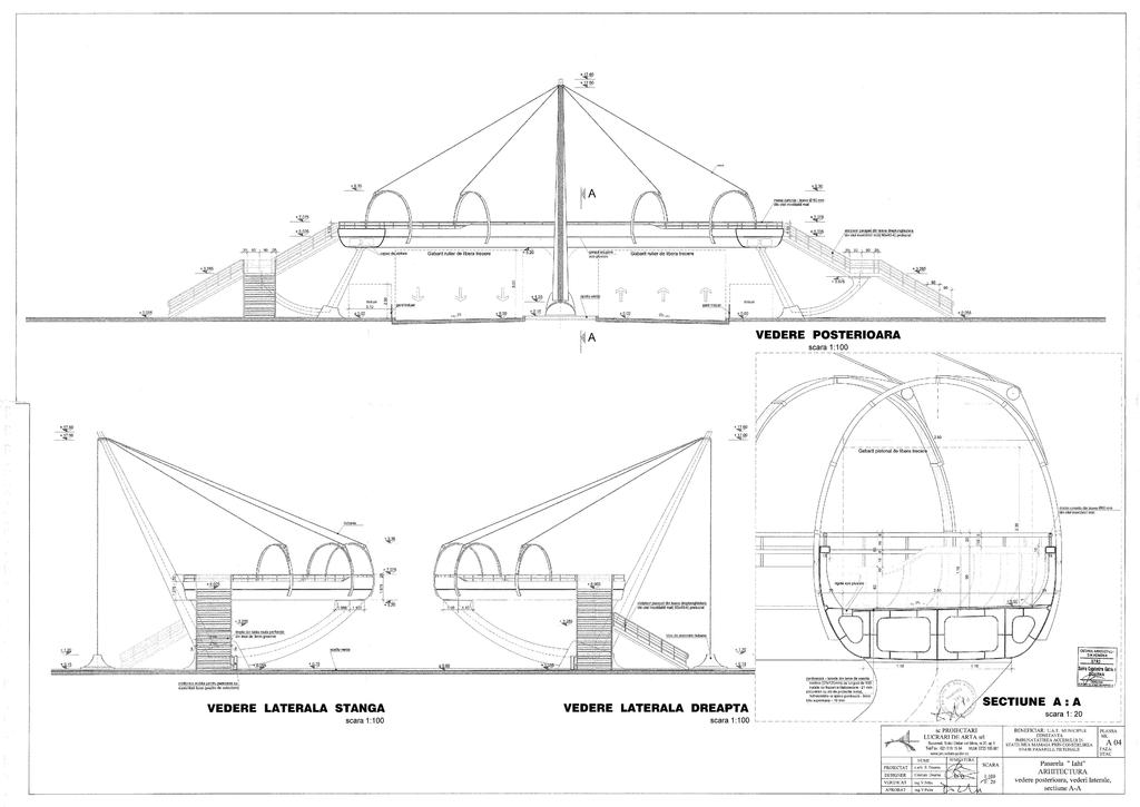 Arhitectura vedere posterioara, vederi laterale Pa - 