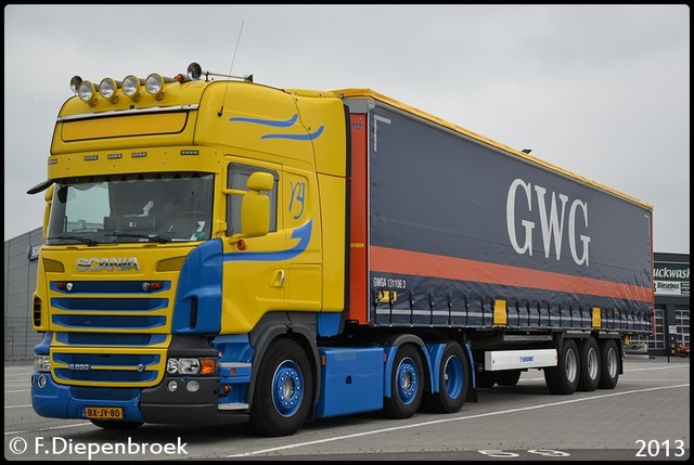 BX-JV-80 Scania R620  met GWG-BorderMaker 2013