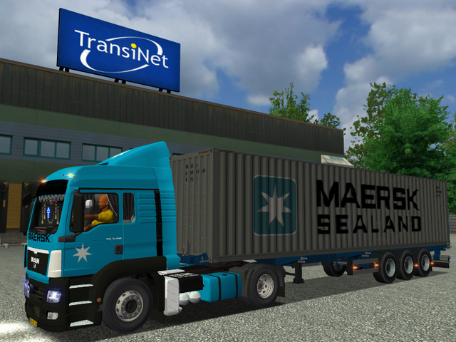 ets Man TGS + 40ft D-TEC Flexitrailer MAERSK SEALA ETS COMBO'S