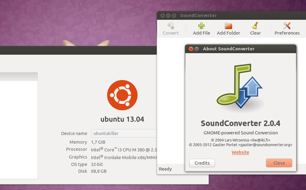 soundconverter ubuntu 13.04 - 