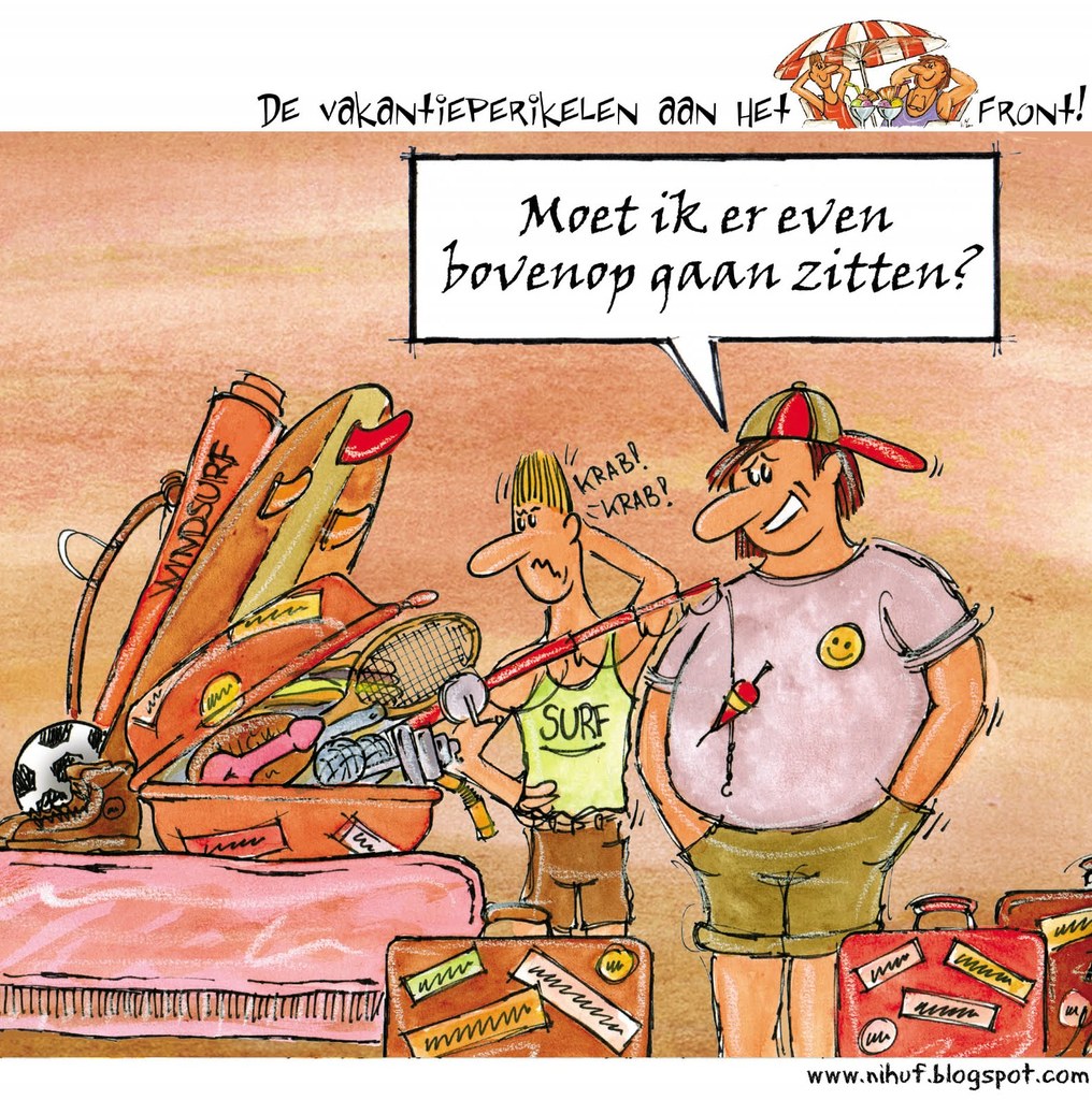 Cartoon koffers inpakken 2010 - 
